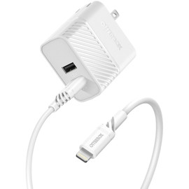 OtterBox USB-A Dual Port Wall Charger + USB-A Cable with Lightning Connector
