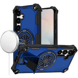 Military Grade Magnetic Tough Ultra Rugged Hybrid Case with Kickstand for Samsung Galaxy S26 - Blue