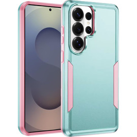 Military Grade TUFF Shockproof Hybrid Armor Case for Samsung Galaxy S26 Ultra - Teal Pink