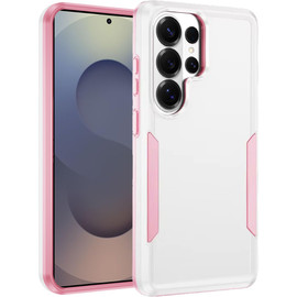 Military Grade TUFF Shockproof Hybrid Armor Case for Samsung Galaxy S26 Ultra - White Pink