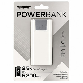Merkury Innovations 5200mAh Power Bank Battery Pack Portable Charger