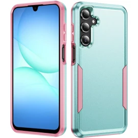 Military Grade TUFF Shockproof Hybrid Armor Case for Samsung Galaxy S26 - Teal Pink
