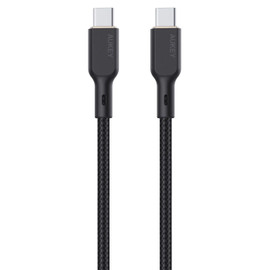 Aukey Circlet CC 60W 1.5M Nylon Braided USB-C To USB-C Cable - Black