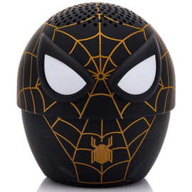 Bitty Boomers Collectible Bluetooth Wireless Portable Speaker - Marvel No Way Home Spider-Man Black & Gold Suit