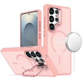 Case Pro Series Magnetic Matte Case with Camera Ring Stand for Samsung Galaxy S26 Ultra - Pink