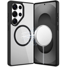 HD Slim Transparent Crystal Case with Magnetic for Samsung Galaxy S26 Ultra - Black