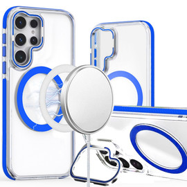 Clarity Collection Magnetic Case with Camera Ring Stand for Samsung Galaxy S26 Ultra - Blue