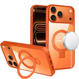 Frosted MagSafe Stand Case for iPhone 17 Pro - Cosmic Orange