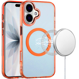 MagSafe Magnetic Crystal Case for iPhone 17 - Cosmic Orange