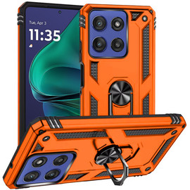 Military Grade Hybrid Case with Ring Grip for Motorola Moto G Stylus 2026 / 2025 - Cosmic Orange