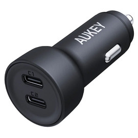 Aukey Enduro 65W Dual USB-C Car Charger - Black