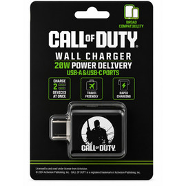 Orbit Innovations Official Licensed 20W Power Delivery 2 Port USB-C and USB-A Wall Charger - Call Of Duty