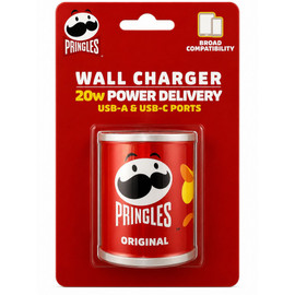 Orbit Innovations Official Licensed 20W Power Delivery 2 Port USB-C and USB-A Wall Charger - Pringles
