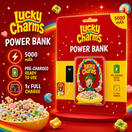 Orbit Innovations Official Licensed Portable 5000mAh Power Bank Dual USB-C + USB-A Battery Charger - Lucky Charms