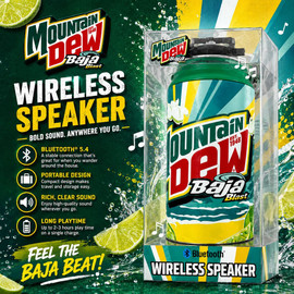 Orbit Innovations Official Licensed Portable Bluetooth Wireless Speaker - Mountain Dew Baja Blast