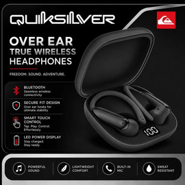 Quiksilver Extreme Comfortable TWS True Wireless Bluetooth Earbuds - Black