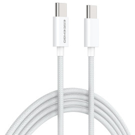 10 ft. High-Speed 3A Braided USB-C to USB-C Charge & Sync Cable - White