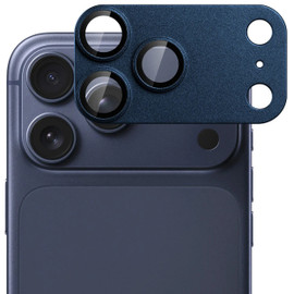 Unibody Matte Metal Tempered Glass Camera Lens Protector for iPhone 17 Pro Max - Blue