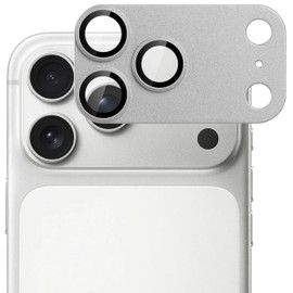 Unibody Matte Metal Tempered Glass Camera Lens Protector for iPhone 17 Pro Max - Silver