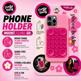 Gabba Goods Clingy Thing MagSafe Magnetic Suction Phone Mount - Hot Pink