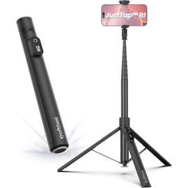 KraftGeek JustTap Tap-To-Open Tripod Selfie Stick - Black