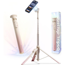 KraftGeek JustTap MagSafe Compatible Magnetic Phone Tripod Selfie Stick - Ombre Peach