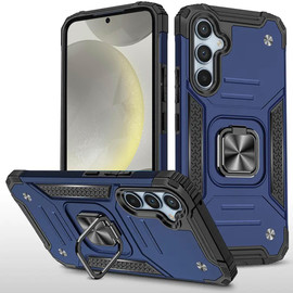 Military Grade Robust Series Dual Layer Hybrid Case with Ring Grip for Samsung Galaxy S26 FE - Blue