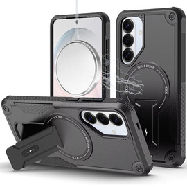 Military Grade HD Armor Magnetic Case with Kickstand for Samsung Galaxy S26 Plus - Black