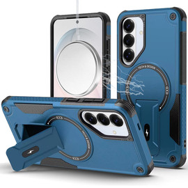 Military Grade HD Armor Magnetic Case with Kickstand for Samsung Galaxy S26 Plus - Blue