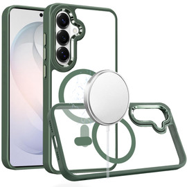 Perfect Crystal Clear Magnetic Case for Samsung Galaxy S26 FE - Green