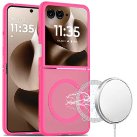 Shade Series Hybrid Case with Magnetic Ring for Motorola Razr Ultra 2026 / 2025 - Hot Pink
