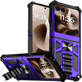 Military Grade Tough Ultra Rugged Hybrid Case for Motorola Razr Plus 2026 / 2025 / 2024 - Purple