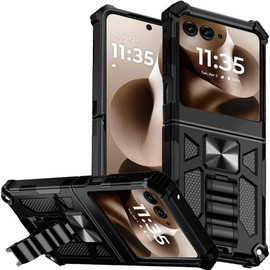 Military Grade Tough Ultra Rugged Hybrid Case for Motorola Razr 2026 / 2025 / 2024 - Black