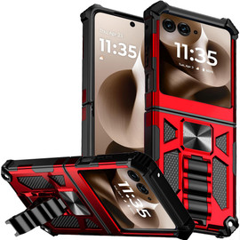 Military Grade Tough Ultra Rugged Hybrid Case for Motorola Razr 2026 / 2025 / 2024 - Red