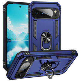 Military Grade Hybrid Case with Ring Grip for Google Pixel 11 Pro XL - Blue