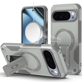 Military Grade HD Armor Magnetic Case with Kickstand for Google Pixel 11 Pro XL - Grey