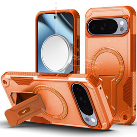 Military Grade HD Armor Magnetic Case with Kickstand for Google Pixel 11 / Pixel 11 Pro - Cosmic Orange