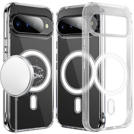 Slim Transparent Case with Magnetic Ring for Google Pixel 11 / Pixel 11 Pro - Clear
