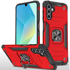 Military Grade Robust Series Dual Layer Hybrid Case with Ring Grip for Samsung Galaxy A27 5G - Red