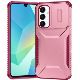 Combat Tough Series Hybrid Case with Camera Lens Cover for Samsung Galaxy A27 5G - Pink Burgundy