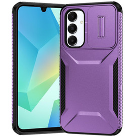 Combat Tough Series Hybrid Case with Camera Lens Cover for Samsung Galaxy A27 5G - Purple