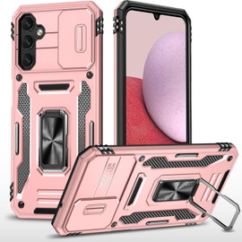 Military Grade Ring Holder Case with Camera Lens Cover for Samsung Galaxy A27 5G - Rose Gold