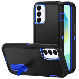 Military Grade TUFF Hybrid Armor Case with Kickstand for Samsung Galaxy A27 5G - Black Blue