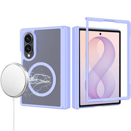 Shade Series Magnetic Ring Hybrid Case with Hinge Protection for Samsung Galaxy Z Fold 8 - Purple