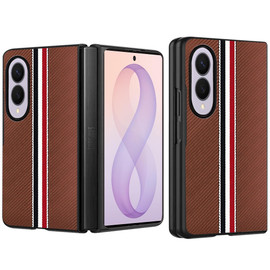 Carbon Fiber Series Protective Cover for Samsung Galaxy Z Fold 8 - Brown