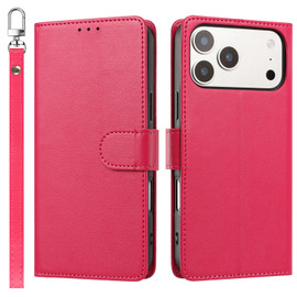 Element Series Book-Style Leather Folio Wallet Case for iPhone 17 Pro - Hot Pink