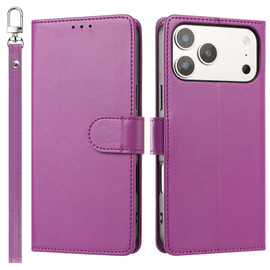 Element Series Book-Style Leather Folio Wallet Case for iPhone 17 Pro - Purple
