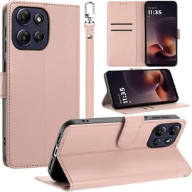 Element Series Book-Style Leather Folio Wallet Case for Motorola Moto G (2026/2025) / Moto G Play 2026 - Rose Gold