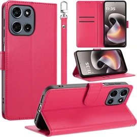 Element Series Book-Style Leather Folio Wallet Case for Motorola Moto G Stylus 2026 / 2025 - Hot Pink