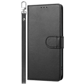 Element Series Book-Style Leather Folio Wallet Case for iPhone 15 Plus - Black
